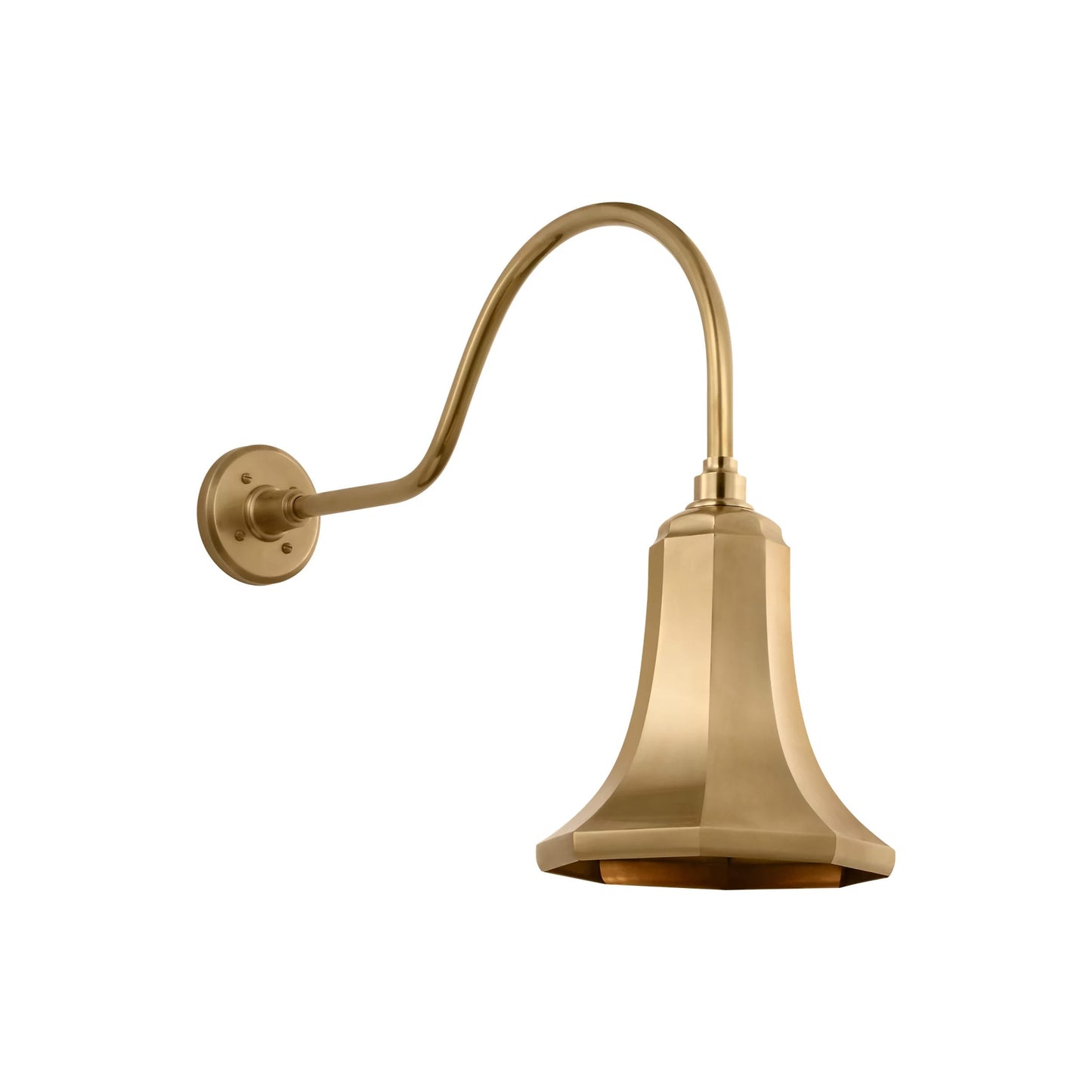 Academy Flynn Barn Outdoor Wall Light in Hand-Rubbed Antique Brass (9.25-Inch Savannah Shade).