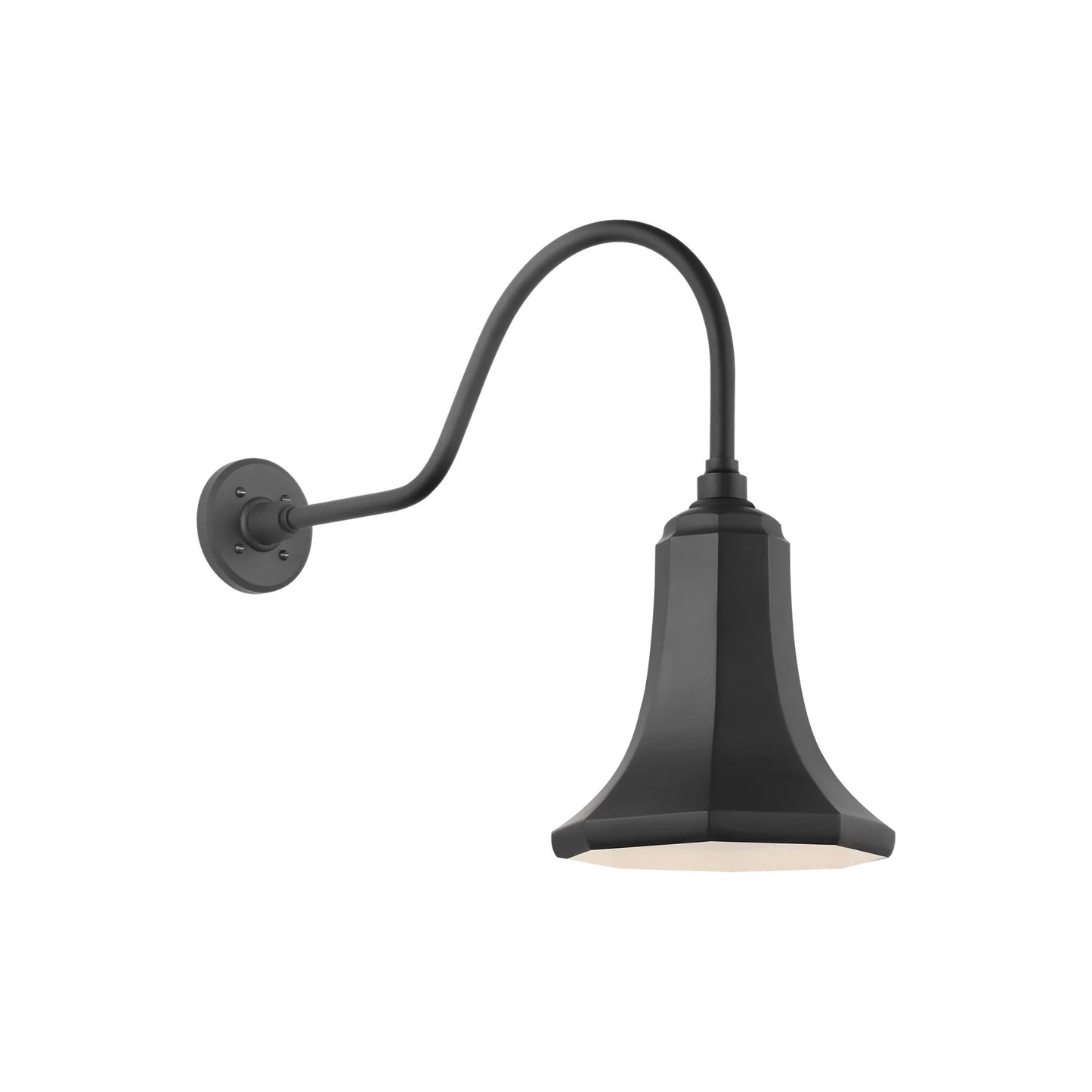 Academy Flynn Barn Outdoor Wall Light in Matte Black (9.25-Inch Savannah Shade).
