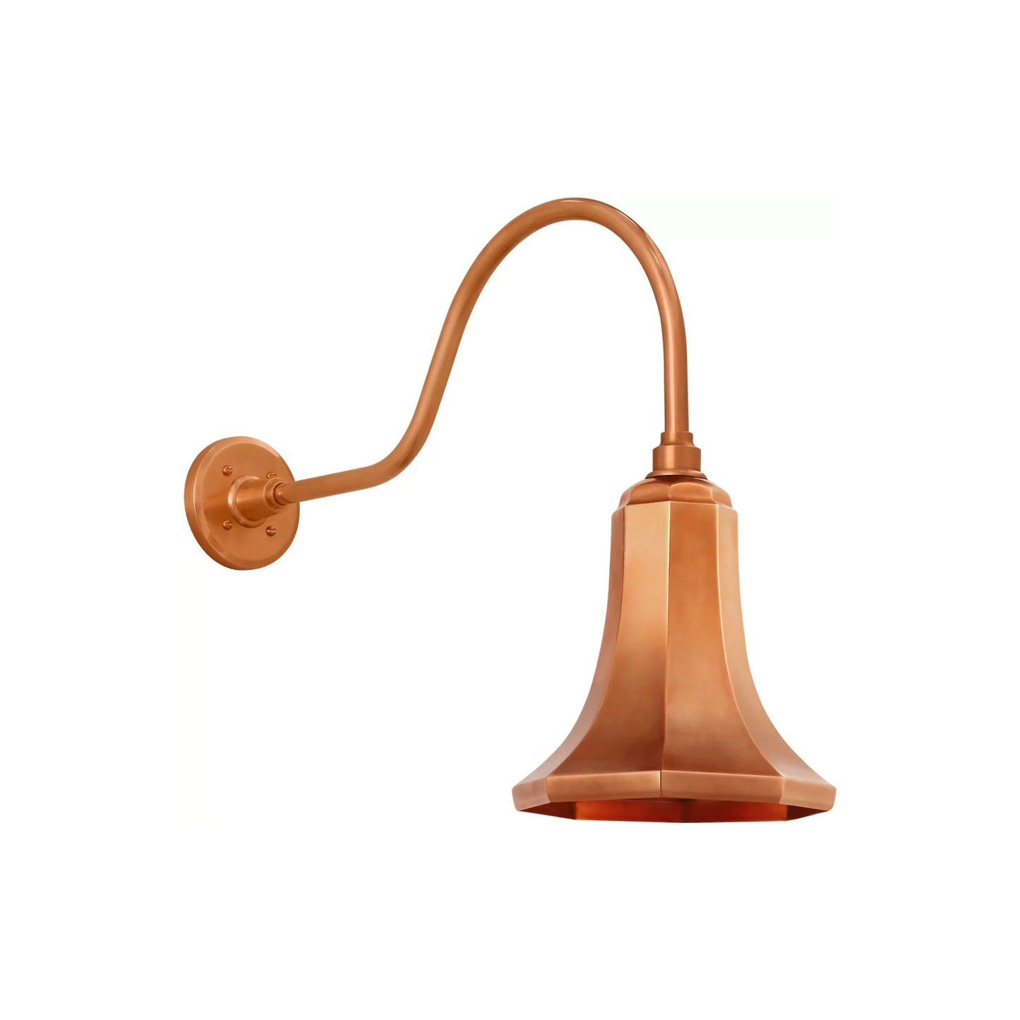 Academy Flynn Barn Outdoor Wall Light in Soft Copper (9.25-Inch Savannah Shade).