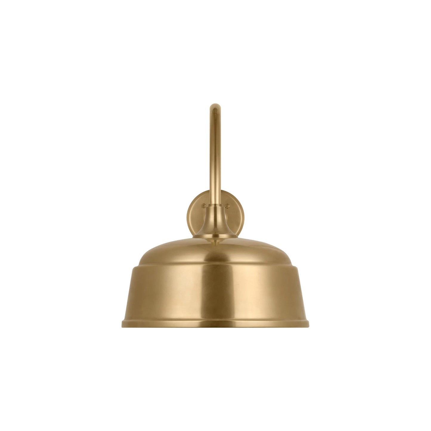 Academy Flynn Barn Outdoor Wall Light in Hand-Rubbed Antique Brass (12.5-Inch Rockhouse Shade).