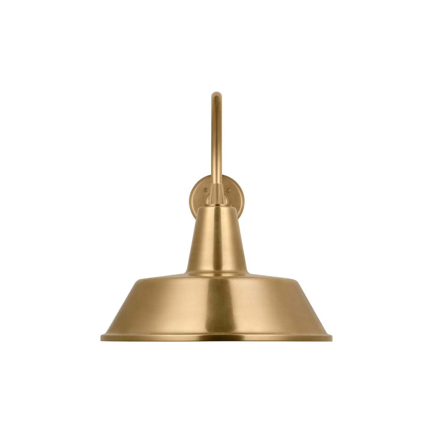 Academy Flynn Barn Outdoor Wall Light in Hand-Rubbed Antique Brass (16-Inch Bowers Shade).