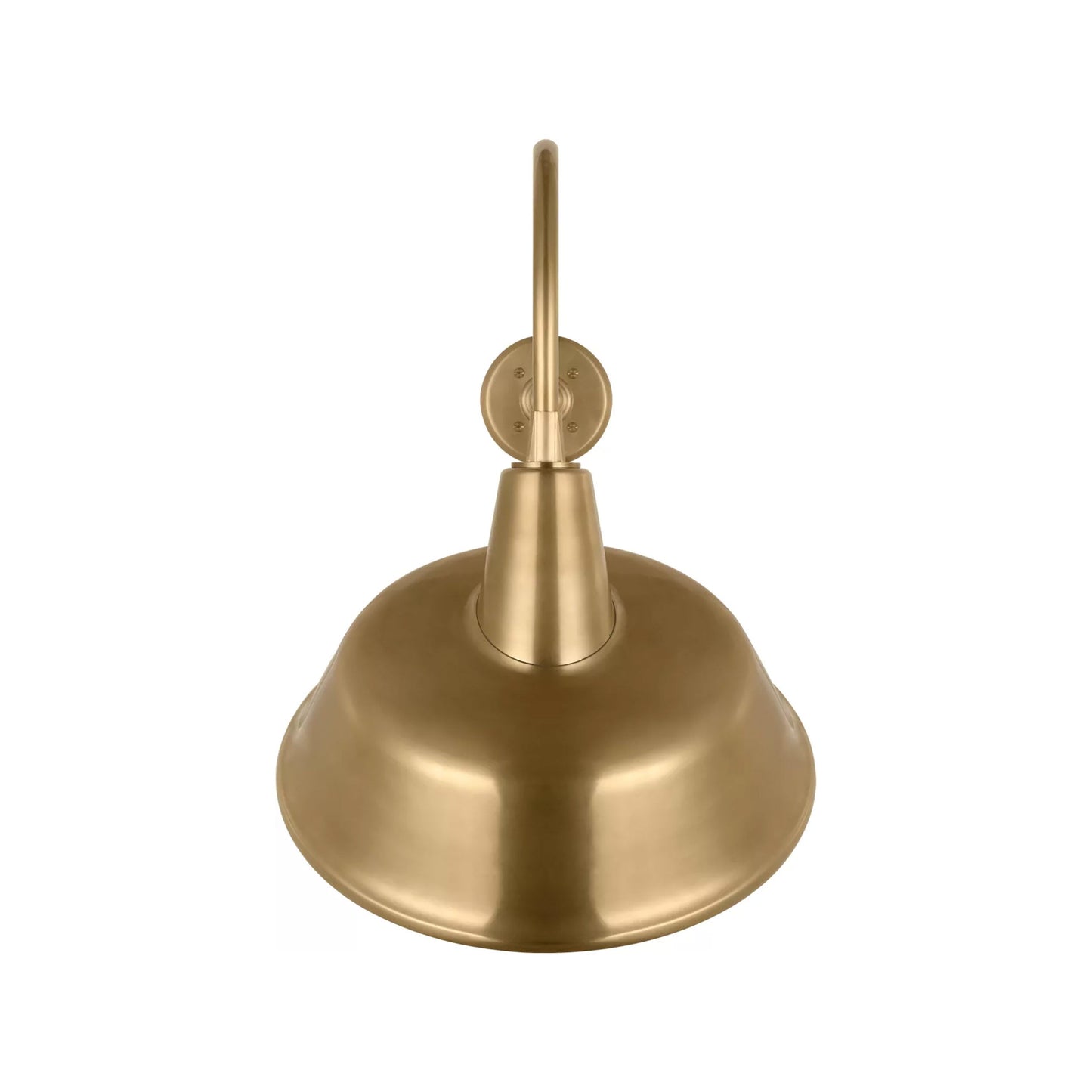 Academy Flynn Barn Outdoor Wall Light in Hand-Rubbed Antique Brass (16-Inch Tilted Bowers Shade).