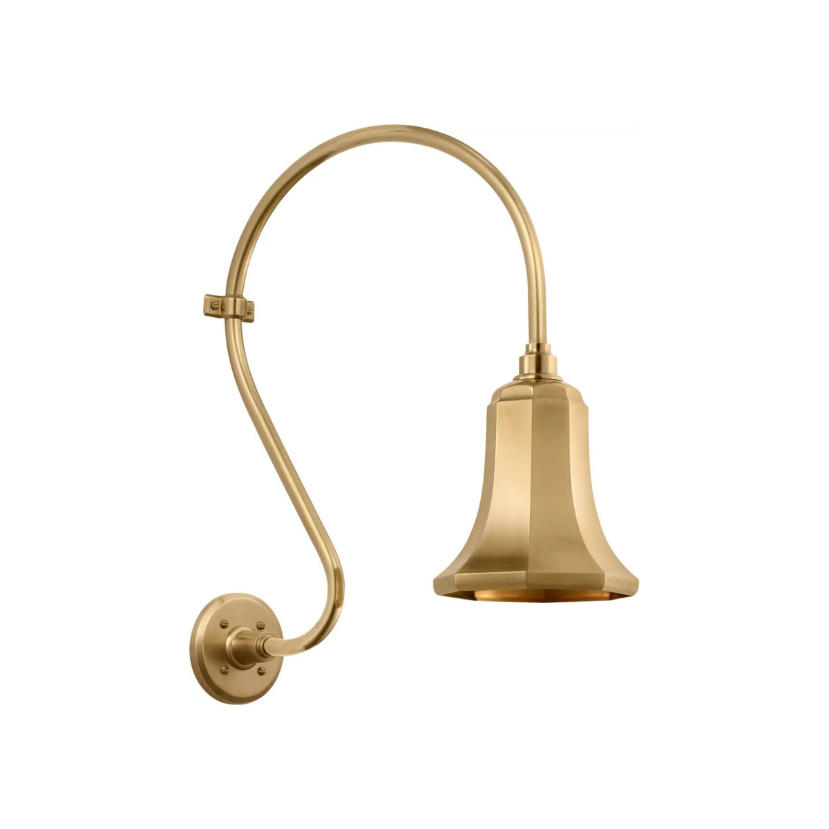 Academy Larrabee Barn Outdoor Wall Light in Hand-Rubbed Antique Brass/7.5-Inch Hand-Rubbed Antique Brass Savannah Shade (21-Inch).