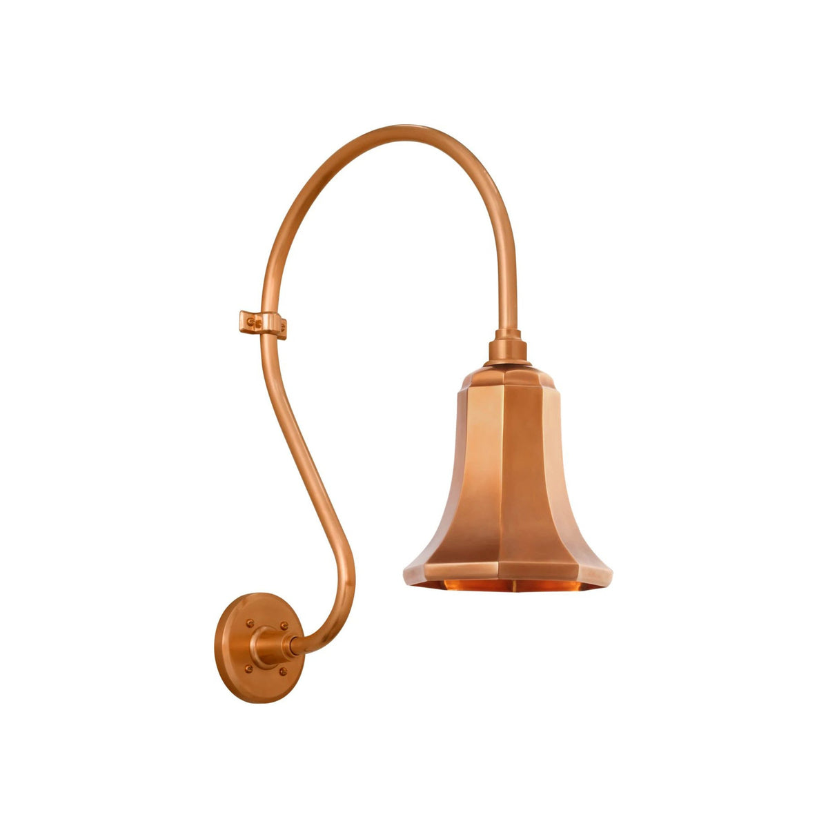 Academy Larrabee Barn Outdoor Wall Light in Soft Copper/7.5-Inch Soft Copper Savannah Shade (21-Inch).