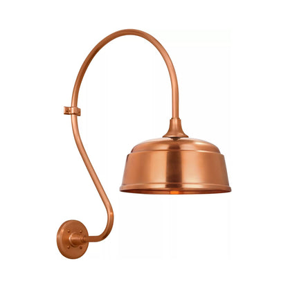Academy Larrabee Barn Outdoor Wall Light in Soft Copper/12.5-Inch Soft Copper Rockhouse Shade (24-Inch).