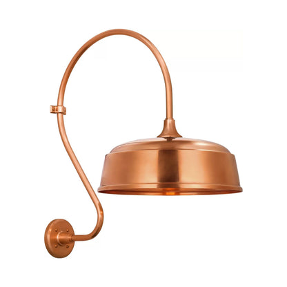 Academy Larrabee Barn Outdoor Wall Light in Soft Copper/16-Inch Soft Copper Rockhouse Shade (24-Inch).