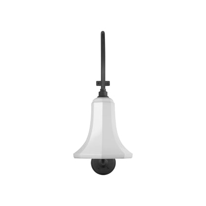 Academy Larrabee Barn Outdoor Wall Light in Matte Black/9.25-Inch White Savannah Shade (21-Inch).