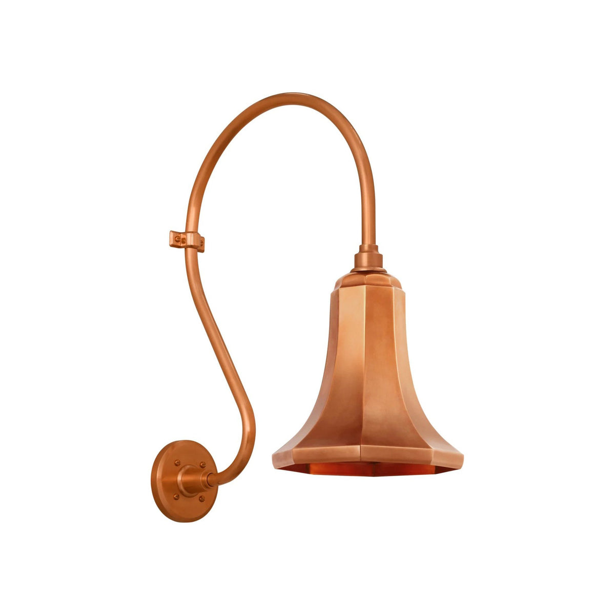 Academy Larrabee Barn Outdoor Wall Light in Soft Copper/9.25-Inch Soft Copper Savannah Shade (21-Inch).