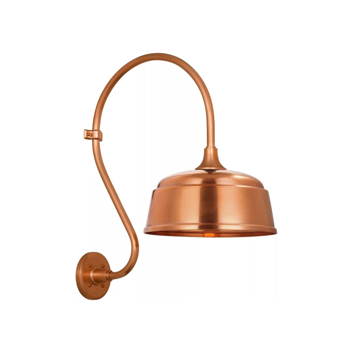 Academy Larrabee Barn Outdoor Wall Light in Soft Copper/12.5-Inch Soft Copper Rockhouse Shade (21-Inch).
