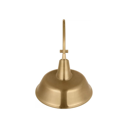 Academy Larrabee Barn Outdoor Wall Light in Hand-Rubbed Antique Brass/16-Inch Hand-Rubbed Antique Brass Tilted Bowers Shade (21-Inch).