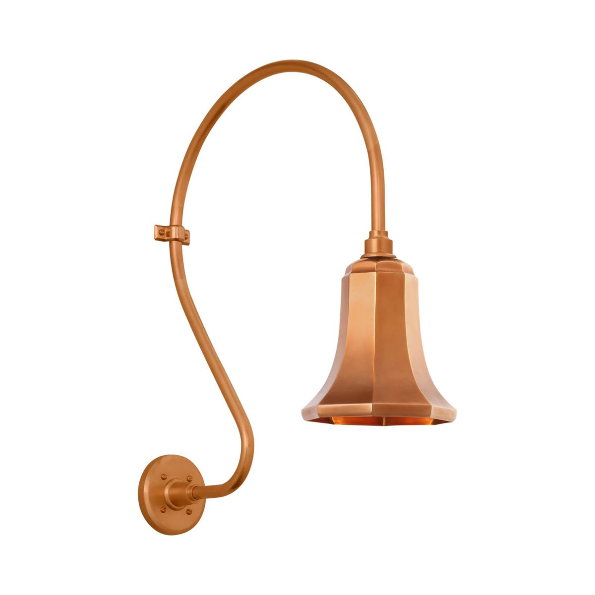 Academy Larrabee Barn Outdoor Wall Light in Soft Copper/7.5-Inch Soft Copper Savannah Shade (24-Inch).