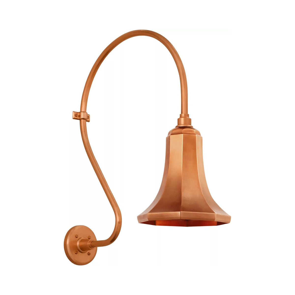 Academy Larrabee Barn Outdoor Wall Light in Soft Copper/9.25-Inch Soft Copper Savannah Shade (24-Inch).