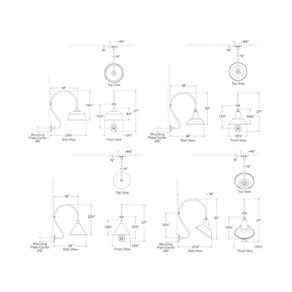 Academy Larrabee Barn Outdoor Wall Light - line drawing.