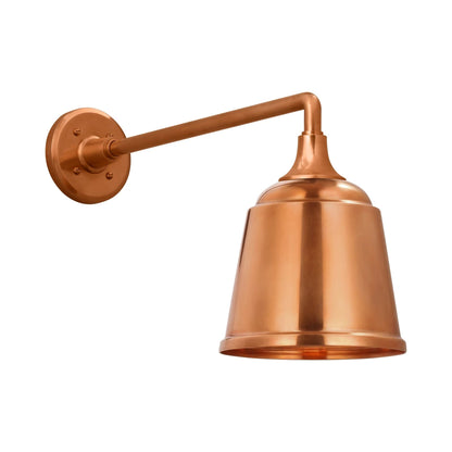 Academy Mack Barn Outdoor Wall Light in Soft Copper (8-Inch Soft Copper Rockhouse Shade).
