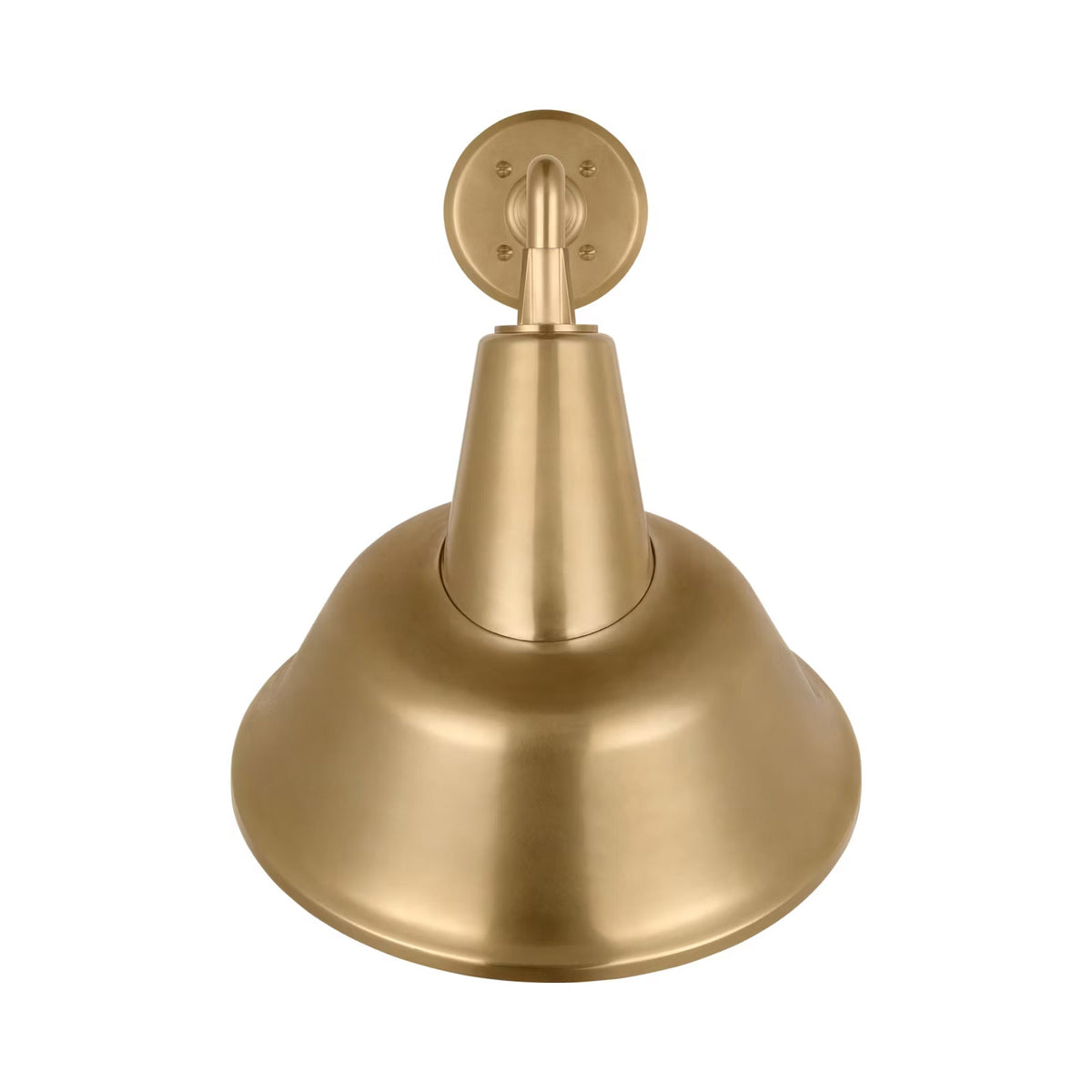 Academy Mack Barn Outdoor Wall Light in Hand-Rubbed Antique Brass (12.5-Inch Hand-Rubbed Antique Brass Tilted Bowers Shade).