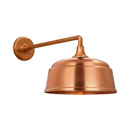 Academy Mack Barn Outdoor Wall Light in Soft Copper (12.5-Inch Soft Copper Rockhouse Shade).