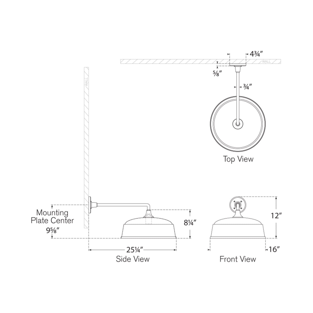 Academy Mack Barn Outdoor Wall Light - line drawing.
