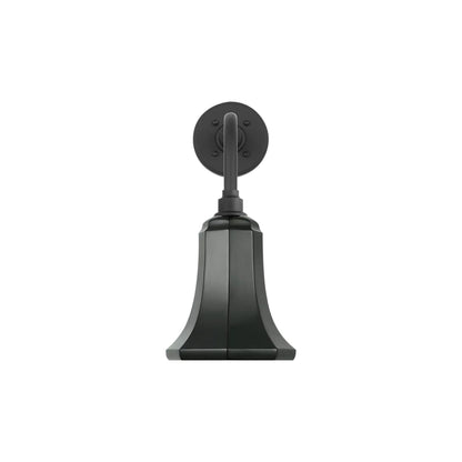 Academy Rex Barn Outdoor Wall Light in Matte Black (7.5-Inch Green Savannah Shade).