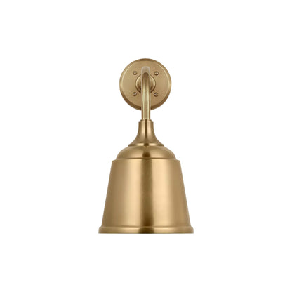 Academy Rex Barn Outdoor Wall Light in Hand-Rubbed Antique Brass (8-Inch Hand-Rubbed Antique Brass Rockhouse Shade).