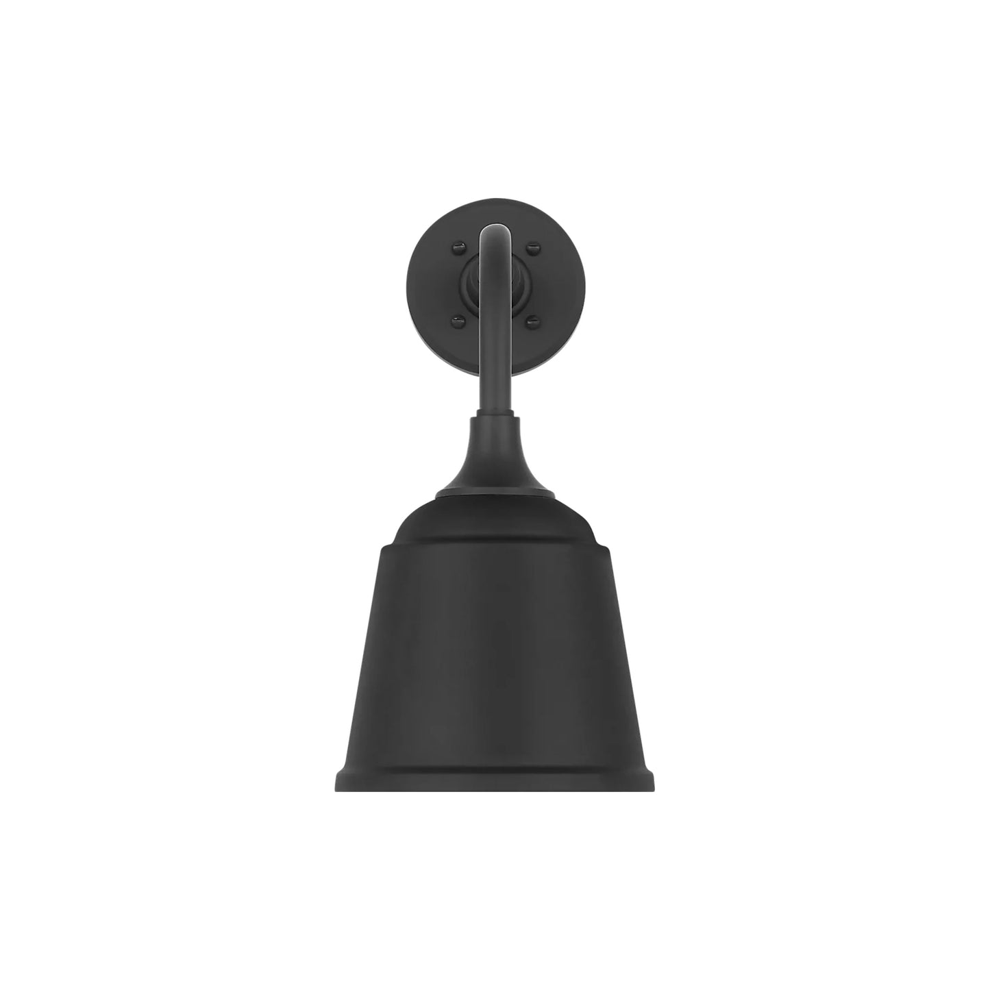 Academy Rex Barn Outdoor Wall Light in Matte Black (8-Inch Matte Black Rockhouse Shade).