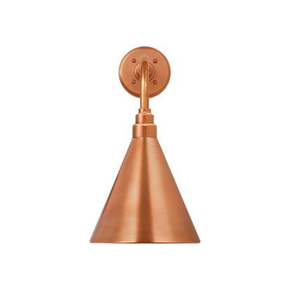 Academy Rex Barn Outdoor Wall Light in Soft Copper (9-Inch Soft Copper Conical Savannah Shade).