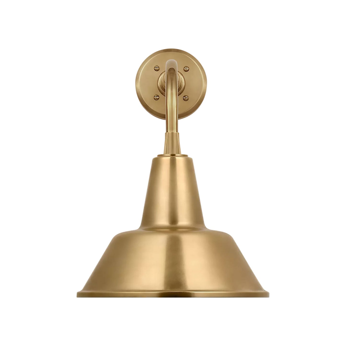 Academy Rex Barn Outdoor Wall Light in Hand-Rubbed Antique Brass (12.5-Inch Hand-Rubbed Antique Brass Bowers Shade).