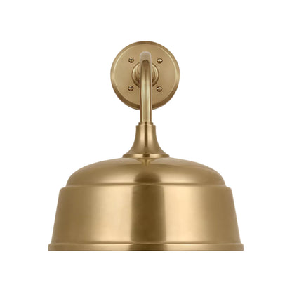 Academy Rex Barn Outdoor Wall Light in Hand-Rubbed Antique Brass (12.5-Inch Hand-Rubbed Antique Brass Rockhouse Shade).