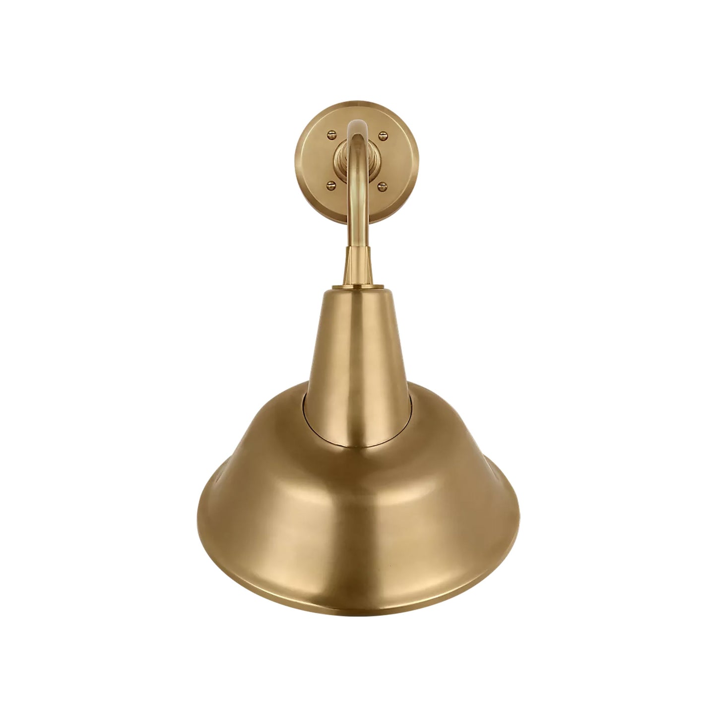 Academy Rex Barn Outdoor Wall Light in Hand-Rubbed Antique Brass (12.5-Inch Hand-Rubbed Antique Brass Tilted Bowers Shade).