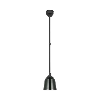 Academy Rockhouse Outdoor Pendant Light in Matte Black/Green (8-Inch).
