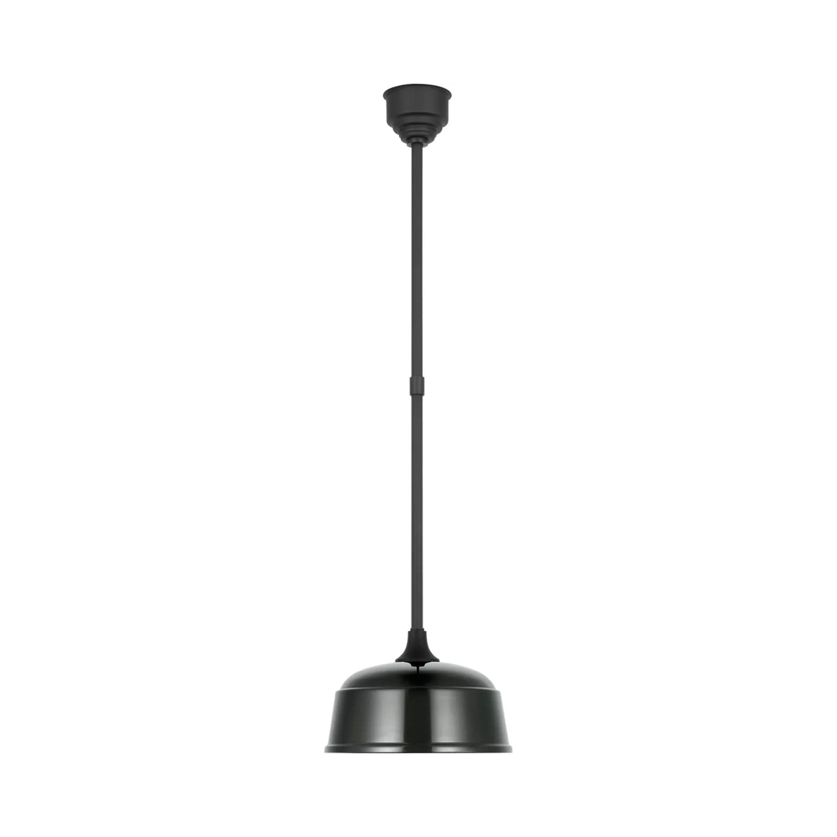 Academy Rockhouse Outdoor Pendant Light in Matte Black/Green (12.5-Inch).