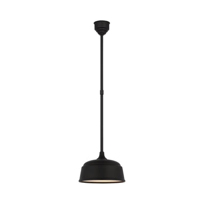 Academy Rockhouse Outdoor Pendant Light in Matte Black/Matte Black (12.5-Inch).