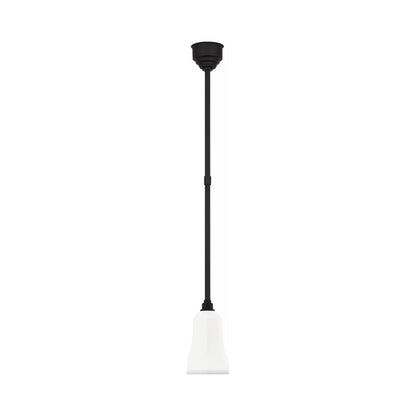 Academy Savannah Outdoor Pendant Light in Matte Black/Matte White (7.5-Inch).