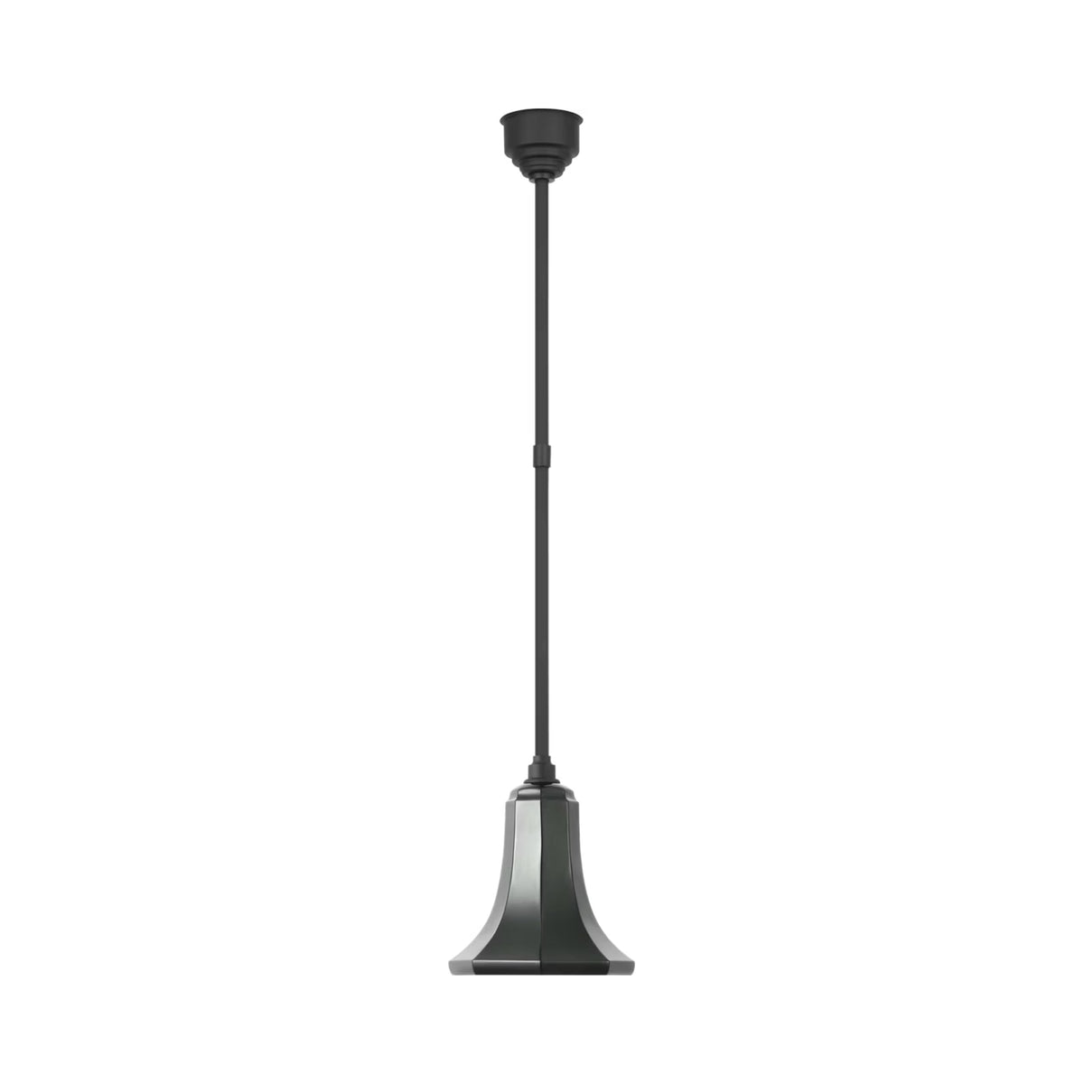 Academy Savannah Outdoor Pendant Light in Matte Black/Green (9.25-Inch).