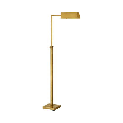 Adley Floor Lamp in Hand-Rubbed Antique Brass.
