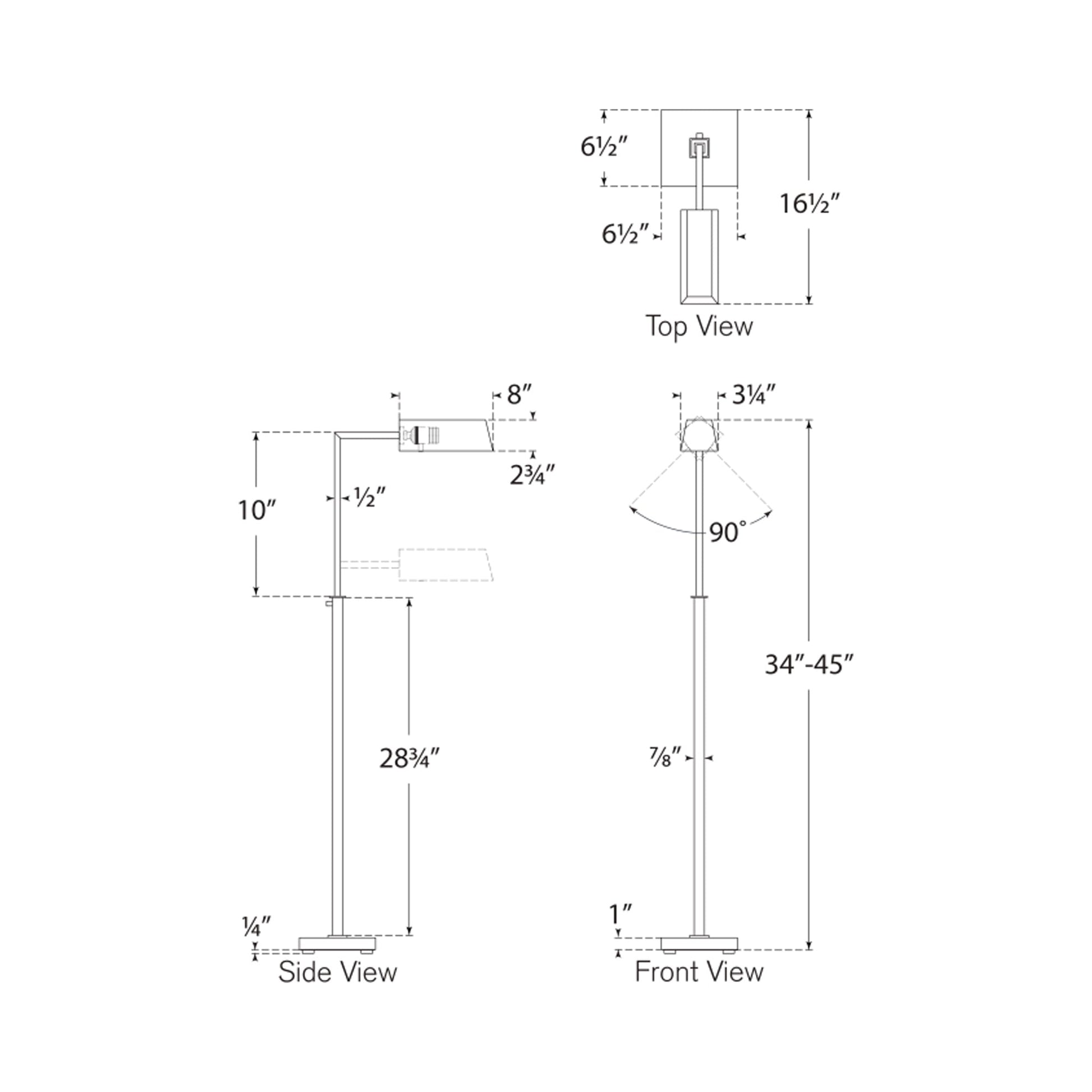 Adley Floor Lamp - line drawing.