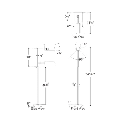 Adley Floor Lamp - line drawing.