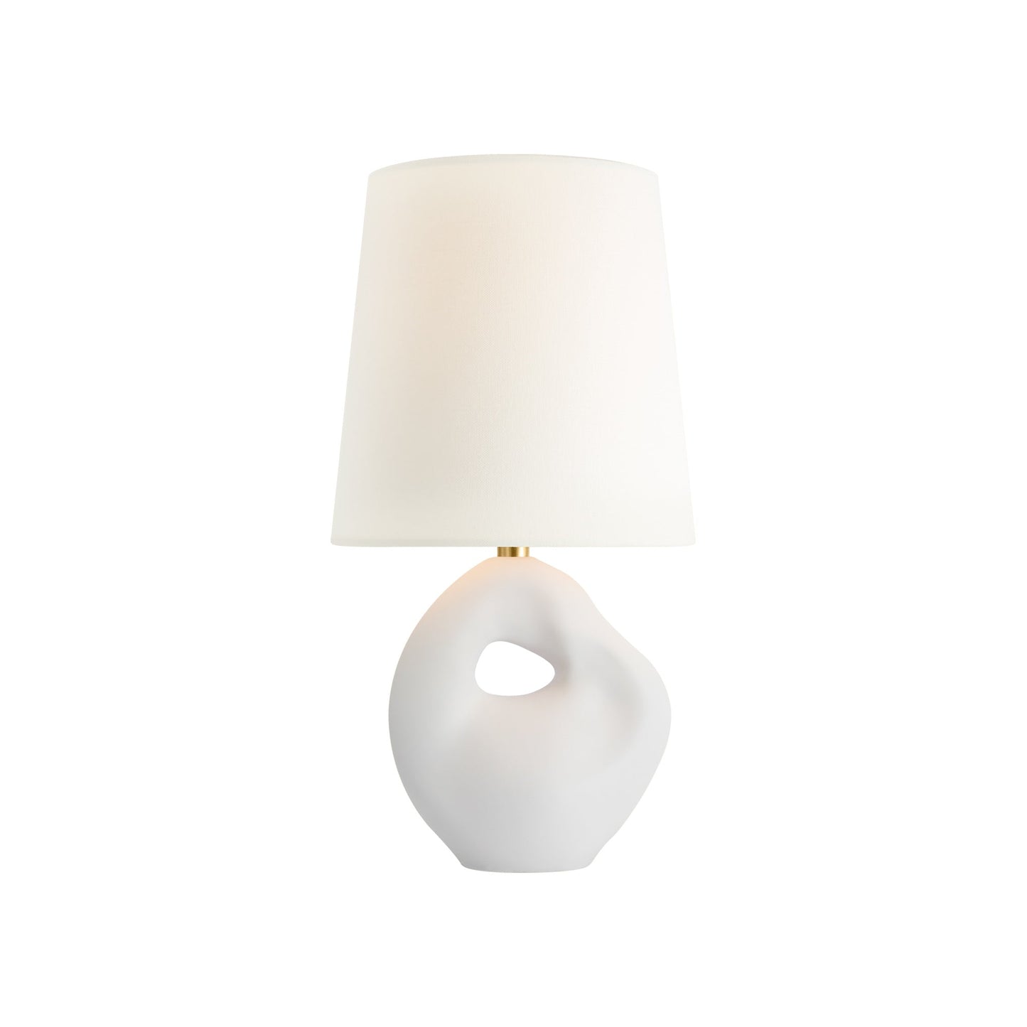 Adria Table Lamp in Plaster White (16-Inch).