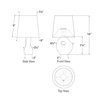 Adria Table Lamp - line drawing.