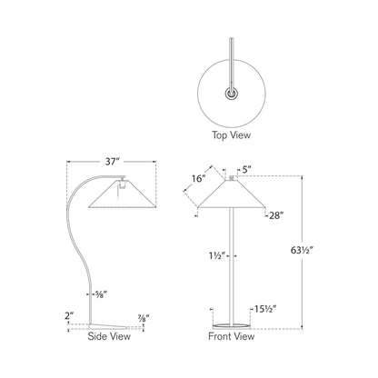 Agathe Floor Lamp - line drawing.