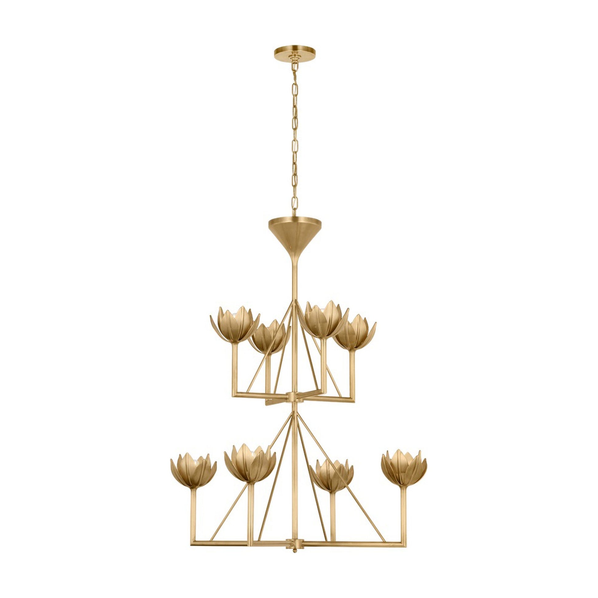 Alberto Chandelier in Antique-Burnished Brass (2-Tier/Medium).