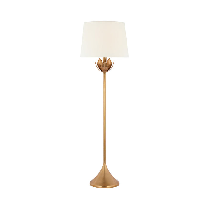 Alberto Floor Lamp in Antique-Burnished Brass.