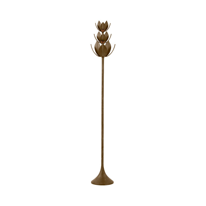 Alberto LED Floor Lamp in Antique Bronze Leaf.