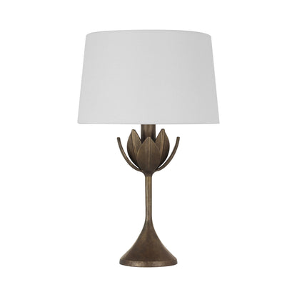 Alberto LED Table Lamp in Antique Bronze Leaf.