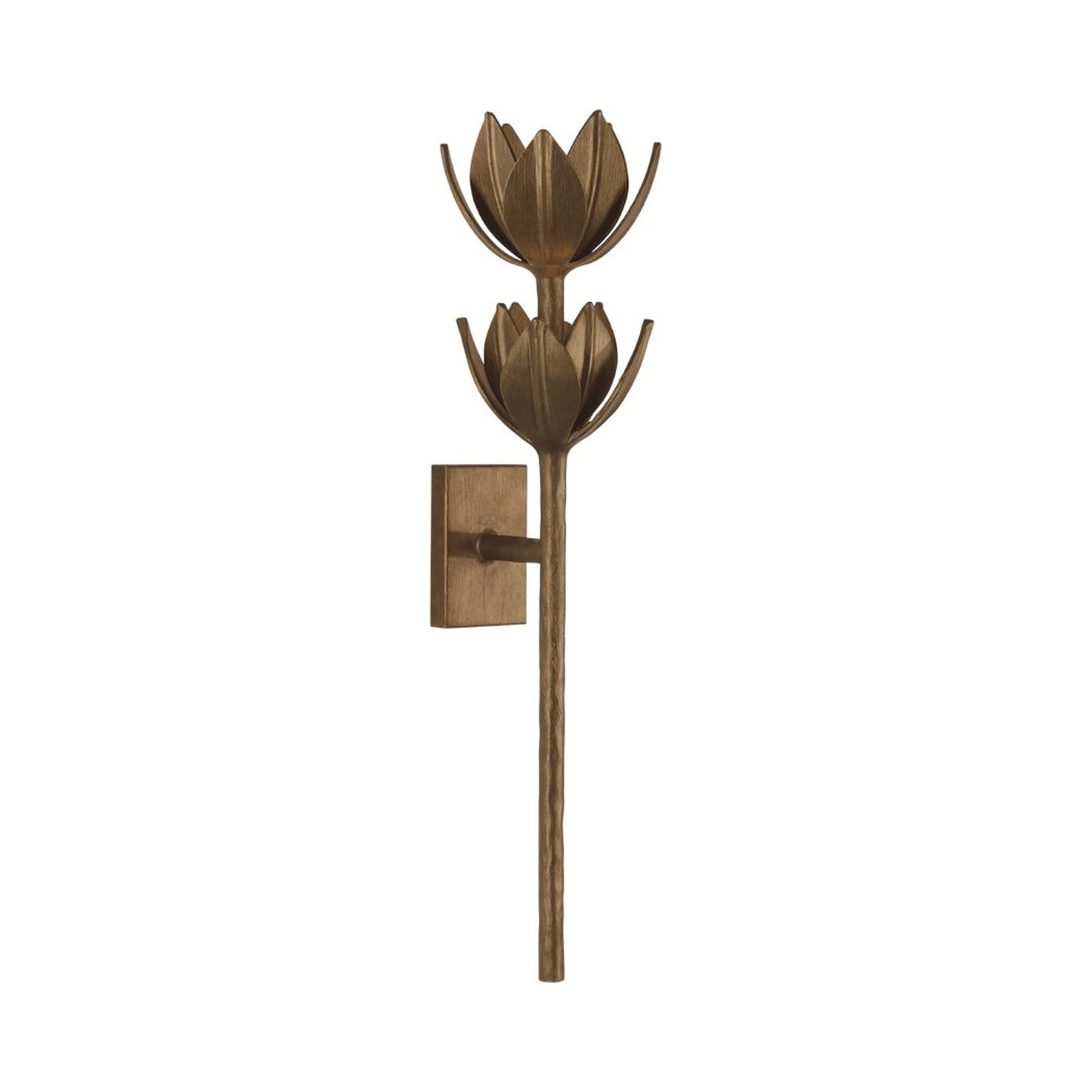 Alberto LED Wall Light in Antique Bronze Leaf (2-Tier).