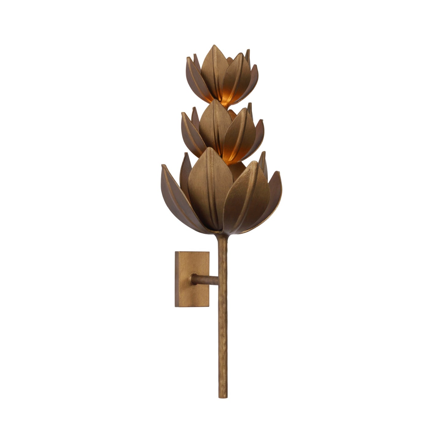Alberto LED Wall Light in Antique Bronze Leaf (3-Tier).