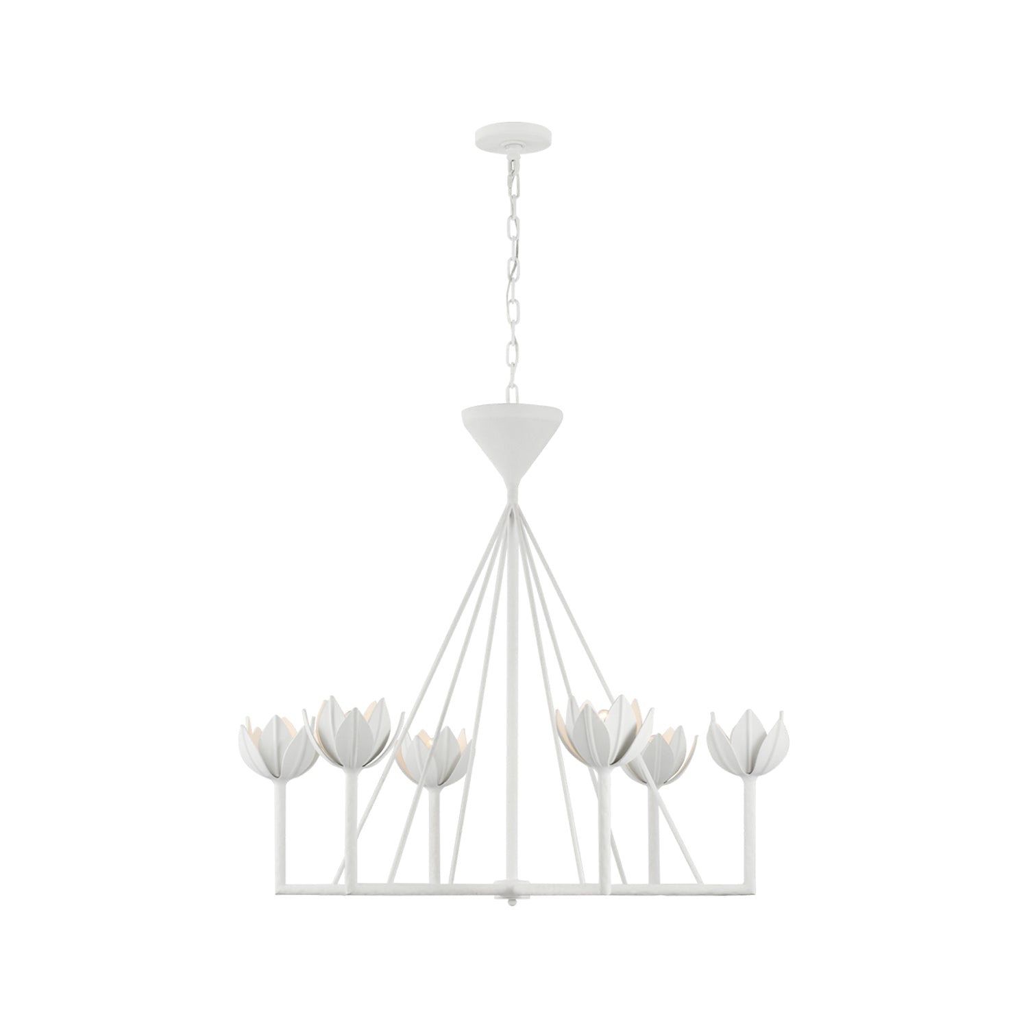 Alberto Low Chandelier in Plaster White (Large).