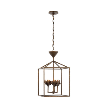 Alberto Pendant Light in Antique Bronze Leaf (14-Inch).