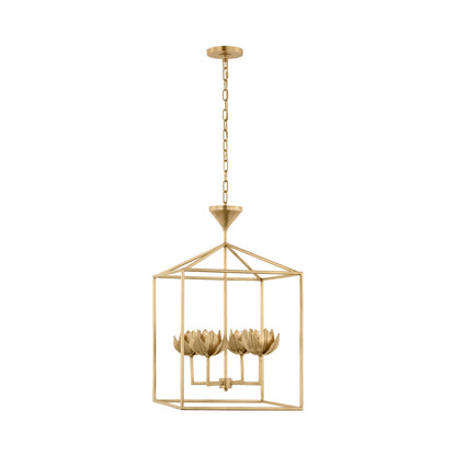 Alberto Pendant Light in Antique-Burnished Brass (18-Inch).
