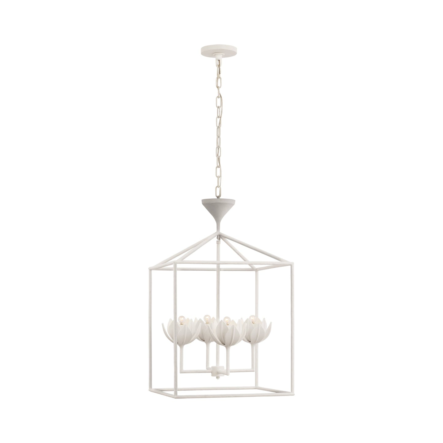 Alberto Pendant Light in Plaster White (18-Inch).