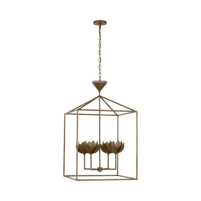 Alberto Pendant Light in Antique Bronze Leaf (24-Inch).